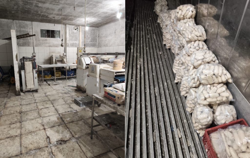 Fábrica clandestina de pães e gelo é interditada em Itapema por condições insalubres e trabalho degradante