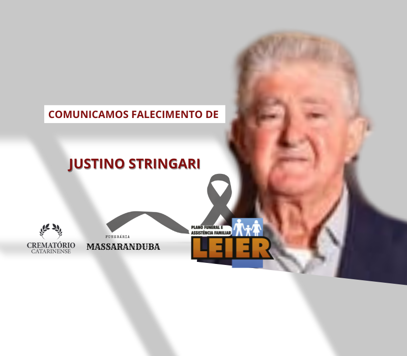 Plano Leier e a Funerária Massaranduba comunicam o falecimento de Justino Stringari