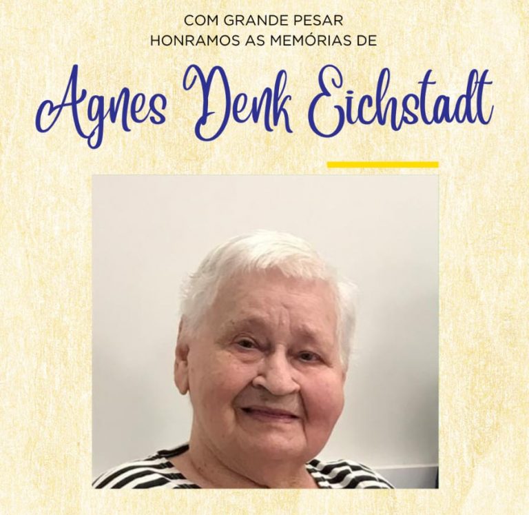 PLANO UNIÃO informa - FALECIMENTO neste domingo 15/06 a Sra. AGNES DENK EICHSTADT com 87 anos de idade