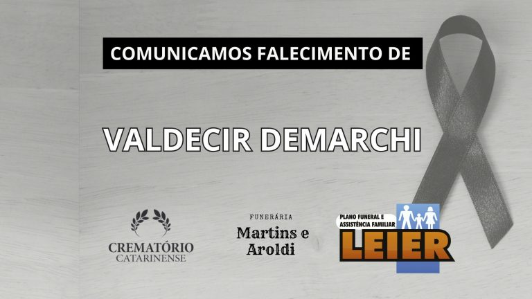 Plano Leier e a Funerária Martins e Aroldi comunicam o falecimento de Valdecir Demarchi