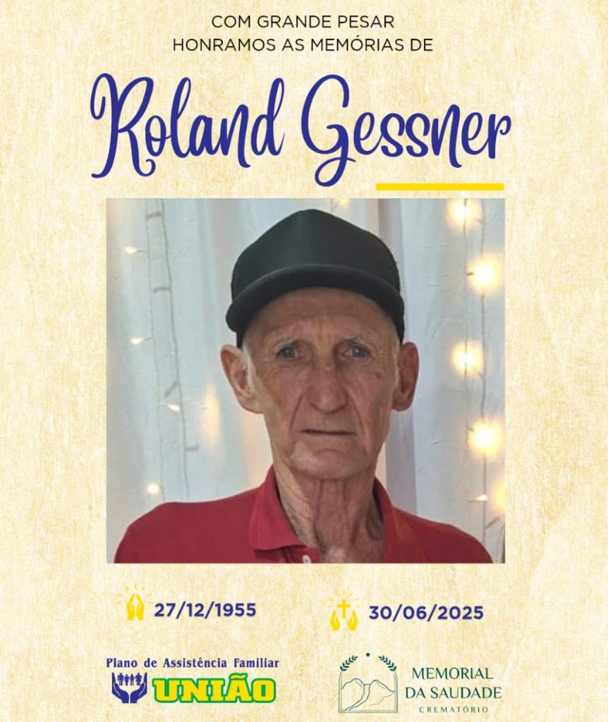 PLANO UNIÃO informa - FALECIMENTO

Faleceu nesta segunda-feira 30/06 o Sr. ROLAND GESSNER com 69 anos de idade