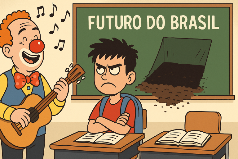 Professor Palhaço, Aluno Rebelde e um Futuro Enterrado