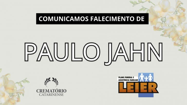 Plano Leier comunica o falecimento de Paulo Jahn