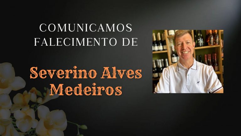 Comunicamos o falecimento de Severino Alves Medeiros