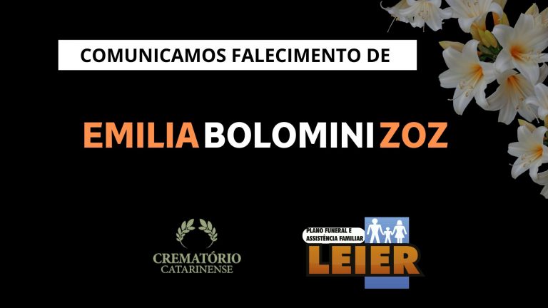 Plano Leier comunica o falecimento de Emilia Bolomini Zoz