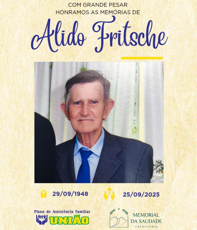 plano união informa o falecimento ALIDO FRITSCHE